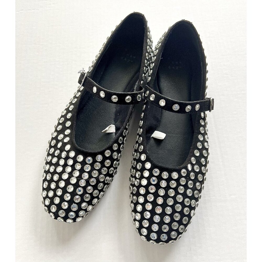 A NEW DAY Issa Embellished Rhinestone Mary Jane Flats SIZE 9 1/2